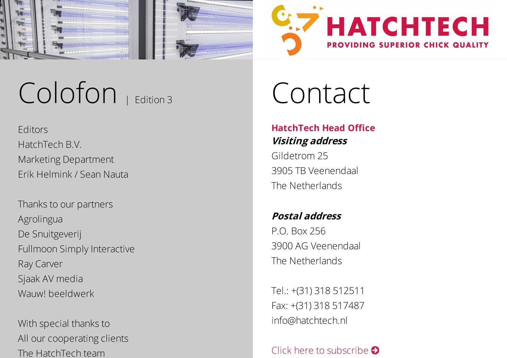 HatchTech Magazine - Colofon